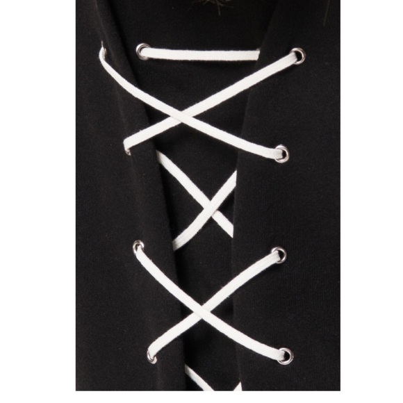 Kikiriki Black back lace up midi dress. Size small - Picture 4 of 4